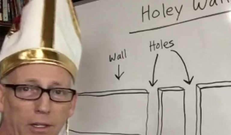 Scott Adams Dons a Pope Hat to Decide Which Walls are Moral
